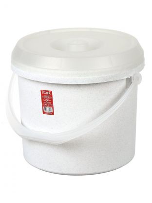 Ведро пластик, 15 л, с крышкой, в ассортименте, хозяйственное, Darel, 20115