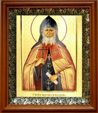 Икона Андроник Глинский в киоте с басмой Виноградная Лоза (UV-печать)(30079)