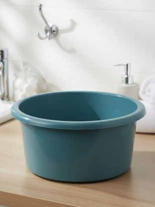 Таз пластик, 10 л, круглый, бирюзово-синий, Violet, 081055