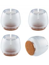 Протектор для ножек 4 предмета, силикон, войлок, размер S, круг 20-25 мм, квадрат 18-21 мм,, 105020