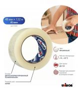 Клейкая лента упаковочная, 48 мм, прозрачная, основа полипропиленовая, 132 м, 45 мкм, Unibob, 600, 3124