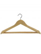 Вешалка-плечики для одежды, 44.5 см, дерево, 3 шт, с перекладиной, светлое дерево, Марья Искусница, N-LH002-3