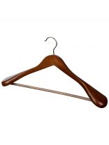 Вешалка-плечики для одежды, 45 см, дерево, костюмная, темно-коричневая, Рыжий кот, 107914
