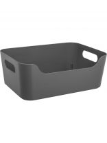 Корзина универсальная, 1.2 л, 17х12х7.5 см, прямоугольная, пластик, серая, Бытпласт, Scandi, 433222511
