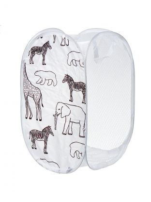 Корзина для белья и игрушек, 30х30х48 см, прямоугольная, белая, Y4-6492