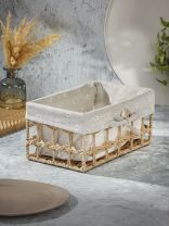 Корзина 26х16х12 см, прямоугольная, плетеная, B090093