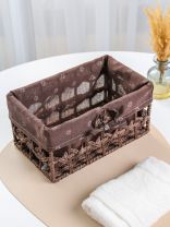 Корзина 26.5х16х12 см, прямоугольная, плетеная, мокко, Y4-9643