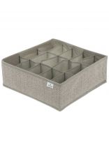 Органайзер для хранения, 15 секций, 30х30х11 см, нетканный материал, с молнией, серый, Д70702.016