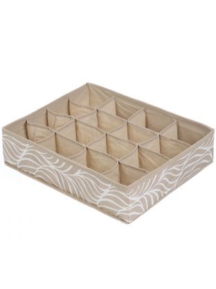 Органайзер для хранения, 16 секций, 35х27х9 см, бежевый, Листья, UC-213