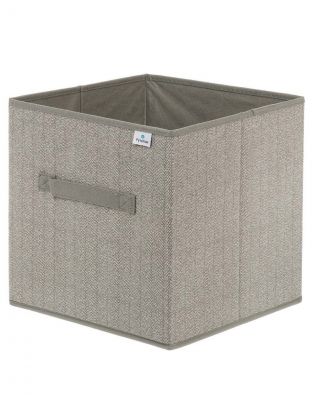 Коробка для хранения, 1 секция, 30х30х30 см, нетканный материал, с ручкой, серая, Д70702.04