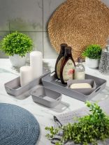 Органайзер для ванной комнаты, пластик, серый, Y4-8597