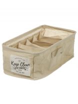 Органайзер для хранения вещей, 6 секций, 32х17х12 см, бежевый, A290111