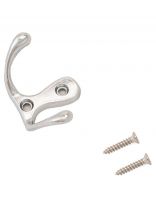 Крючок-вешалка 2-рожковый, Стандарт, 002 СР, 10188, хром