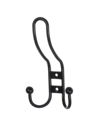 Крючок-вешалка 2-рожковый, Стандарт, 208 A BL, 14 620, матовый черный
