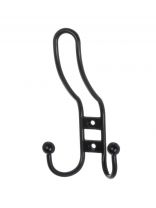 Крючок-вешалка 2-рожковый, Стандарт, 208 A BL, 14 620, матовый черный