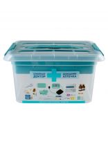 Контейнер для лекарств 6 л, 30х17х19.3 см, с вкладышем, Полимербыт, Smartbox M Аптечка домашняя, 4348203