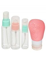 Набор путешественника косметичка + 4 шт бутылочек, T2022-7115, в ассортименте