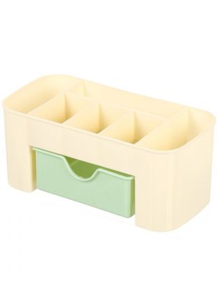 Органайзер для косметики 20.5х10х8.5 см, пластик, Y4-7846, прямоугольный, белый