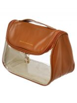 Косметичка-органайзер 24х13х17 см, с ручкой, полупрозрачная, A080054, прямоугольная, застежка молния