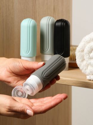 Флакон для путешествий 4 шт, пластик, силикон, A350064