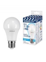 Лампа светодиодная E27, 11 Вт, 90 Вт, груша, 4500 К, нейтральный белый свет, Ergolux, 14459