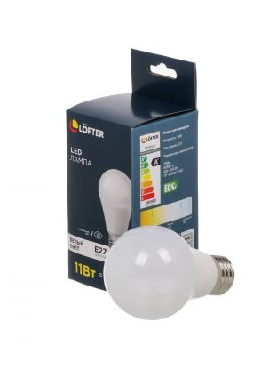 Лампа светодиодная E27, 11 Вт, 80 Вт, 220 В, груша, 4000 К, нейтральный белый свет, Lofter
