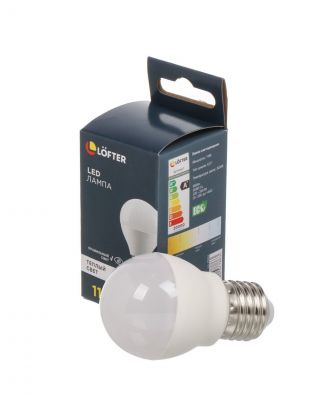 Лампа светодиодная E27, 11 Вт, 80 Вт, 220 В, шар, 3000 К, теплый белый свет, Lofter