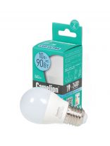 Лампа светодиодная E27, 10 Вт, 90 Вт, 220 В, шар, 4500 К, нейтральный белый свет, Camelion, 13568