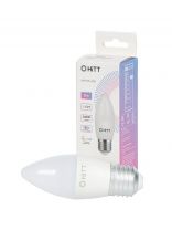 Лампа светодиодная E27, 9 Вт, 90 Вт, 230 В, свеча, 3000 К, теплый белый свет, HiTT, HiTT-PL-C35, C35, 1010034