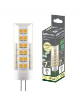 Лампа светодиодная G4, 7 Вт, 60 Вт, 230 В, капсула, 3000 К, теплый белый свет, TDM Electric, SQ0340-0219