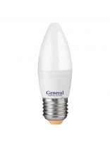 Лампа светодиодная E27, 15 Вт, 230 В, свеча, 6500 К, холодный белый свет, General Lighting Systems, GLDEN-CF, CF, 661100