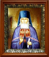 Икона Антоний Михайловский в киоте с басмой Виноградная Лоза (UV-печать)(30095)