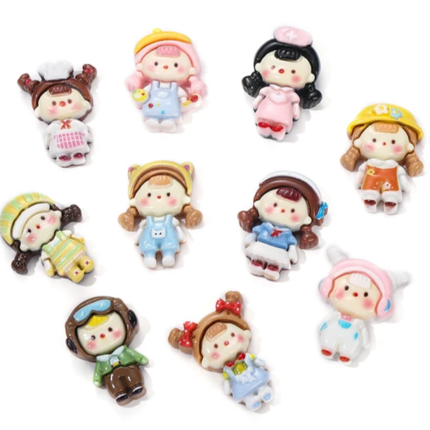 Декор Девочка  (кабошон с плоской задней поверхностью)  (GRHO-G）