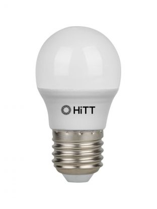 Лампа светодиодная E27, 13 Вт, 230 В, груша, 3000 К, теплый белый свет, HiTT, HiTT-PL-G45, G45, 1010049