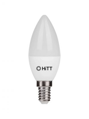 Лампа светодиодная E27, 13 Вт, 130 Вт, 230 В, свеча, 6500 К, холодный белый свет, HiTT, HiTT-PL-C35, C35, 1010042