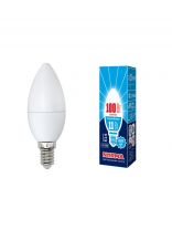 Лампа светодиодная E14, 11 Вт, 100 Вт, 175-250 В, свеча, 4000 К, нейтральный белый свет, Volpe, Norma, матовая, UL-00003811