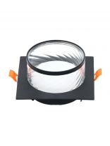 Светильник встраиваемый Элегия, GX53, квадратный, черный, General Lighting Systems, GCL-GX53-H38