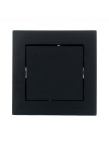 Выключатель скрытой установки, одноклавишный, без заземления, 10 А, 250 В, пластик, IP20, черный бархат, Lezard, Vesna, 742-4288-100