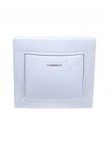 Выключатель скрытой установки, одноклавишный, 10 А, ABS пластик, подсветка, IP20, белый, UNIVersal, Севиль, С0121