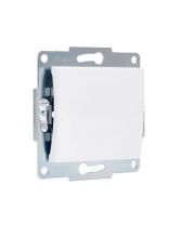 Выключатель скрытой установки, одноклавишный, без заземления, 10 А, 250 В, пластик, IP20, белый, Lezard, Karina, 707-0288-100