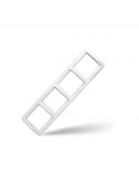 Рамка четырехпостовая, горизонтальная, белая, UNIVersal, Валери, ВР004Г