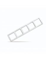 Рамка пятипостовая, горизонтальная, белая, UNIVersal, Валери, 1037