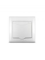 Розетка скрытой установки, 1 гнездо, с заземлением, 16 А, ABS пластик, белая, с крышкой, UNIVersal, Севиль, С0029