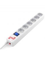 Сетевой фильтр 6 гнезд, 5 м, 5 р с з/к +1 р без з/к, 2.2 кВт, Power Cube, 330080