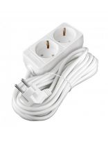 Удлинитель бытовой 2 гнезда, 1.5 м, ПВС, с заземлением, 2200 Вт, Союз, 481S-9201