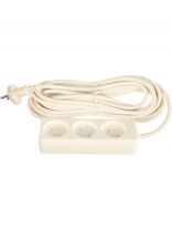 Удлинитель бытовой 3 гнезда, 7 м, ПВС, без заземления, 2200 Вт, Союз