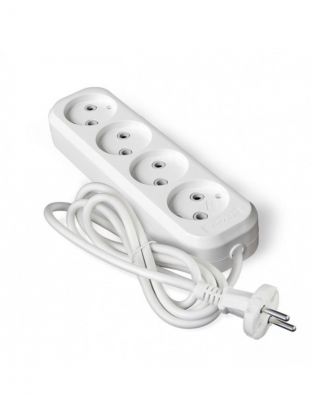 Удлинитель бытовой 4 гнезда, 3 м, ПВС, 2х0.75 мм2, без заземления, UNIVersal, У6, 766М-03