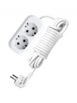 Удлинитель бытовой 2 гнезда, 2 м, ПВС, 3х1 мм2, с заземлением, UNIVersal, E-302