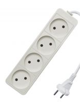 Удлинитель бытовой 4 гнезда, 3 м, ШВВП, без заземления, 1300 Вт, Союз, 481S-0403