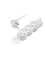 Удлинитель бытовой 3 гнезда, 5 м, 2х0.75 мм2, без заземления, пластик, белый, ФАZА, FX-03-500, 5051522